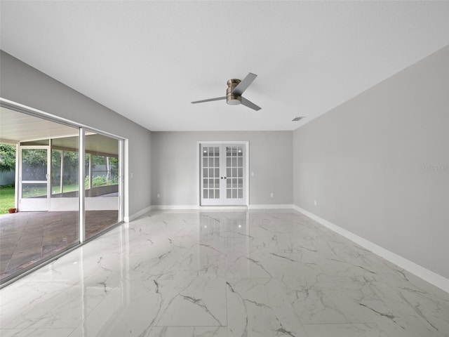 empty room with ceiling fan