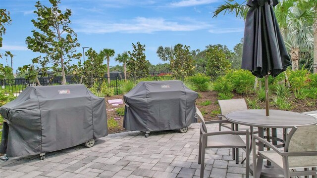 view of patio with grilling area