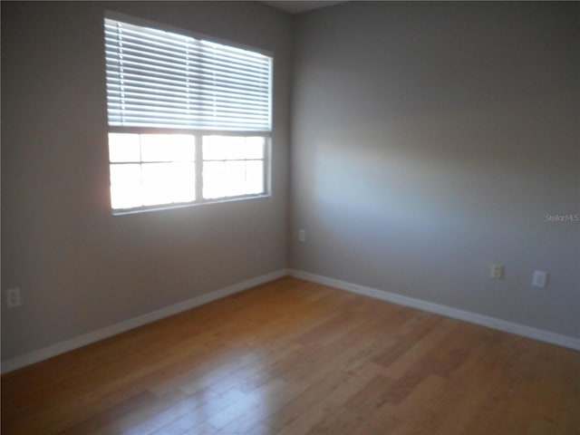 spare room with hardwood / wood-style flooring