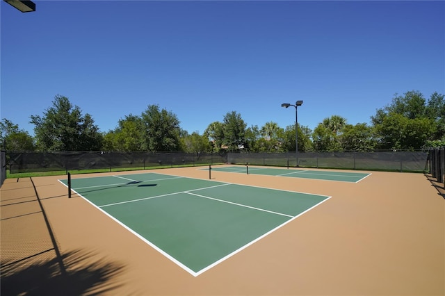 view of tennis court