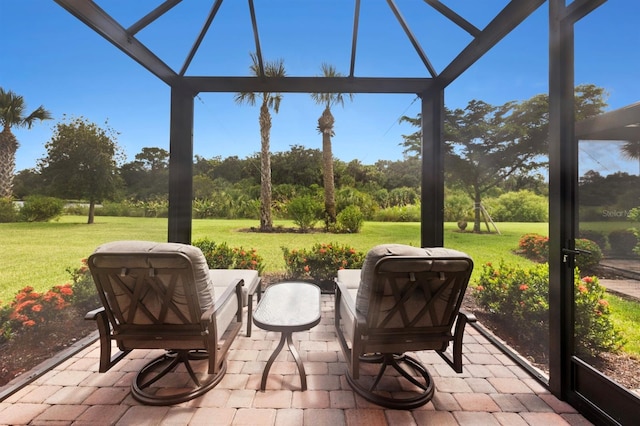 sunroom / solarium featuring a healthy amount of sunlight