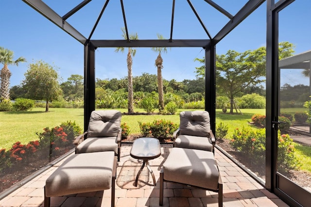 view of sunroom