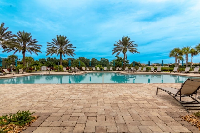 view of pool with a patio