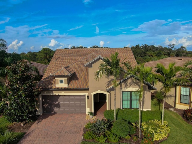 view of front of home featuring a garage