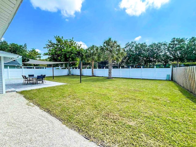 view of yard featuring a patio area