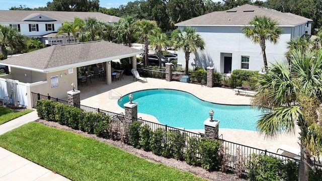 view of pool with a patio area