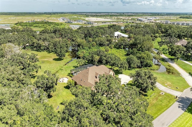 aerial view with a rural view