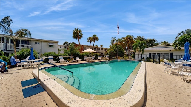 view of pool with a patio