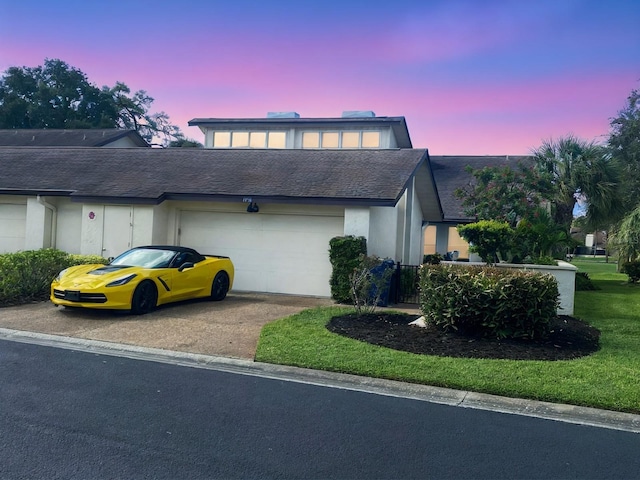 view of property exterior at dusk