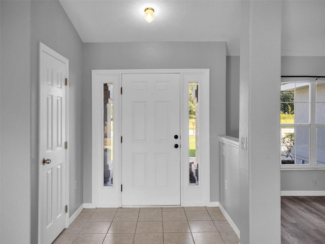 view of tiled entrance foyer