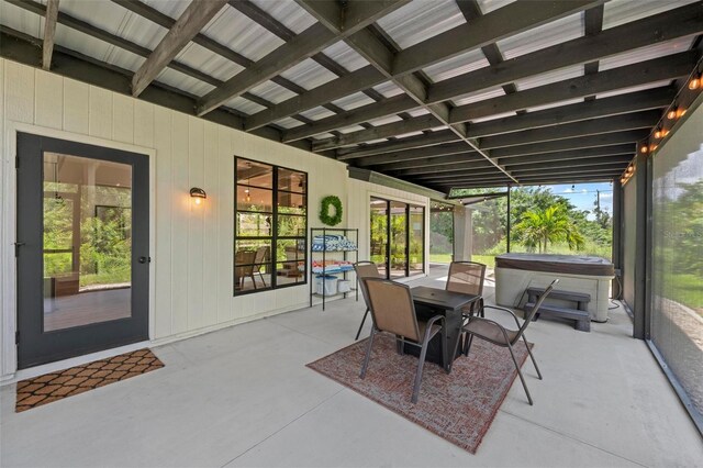 view of sunroom