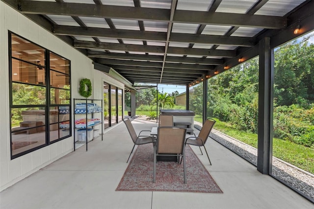 view of patio featuring outdoor dining space