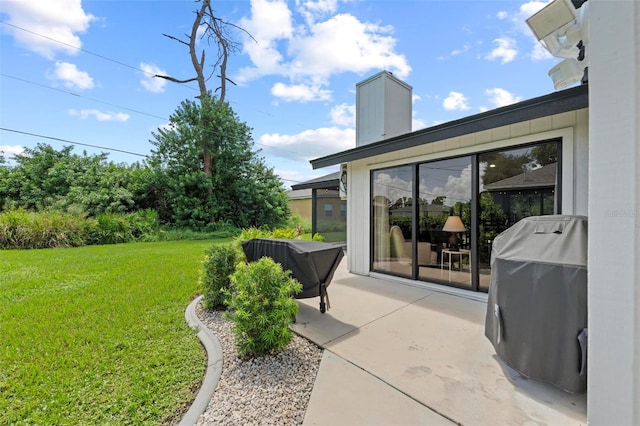 view of yard with a patio