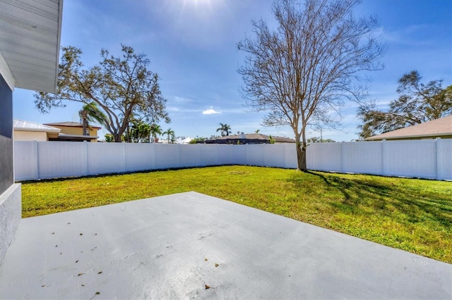 view of yard with a patio