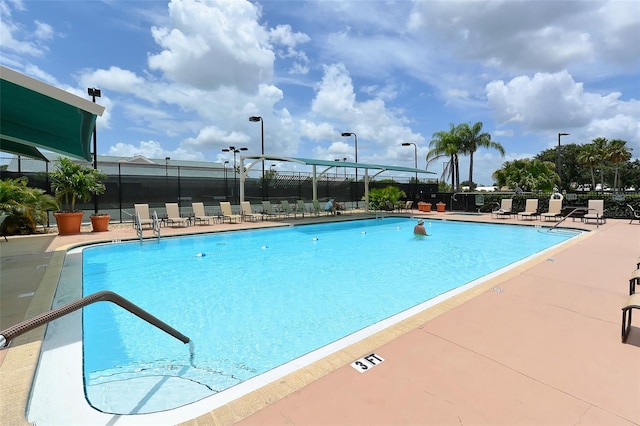 view of pool with a patio