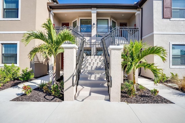 exterior space with covered porch