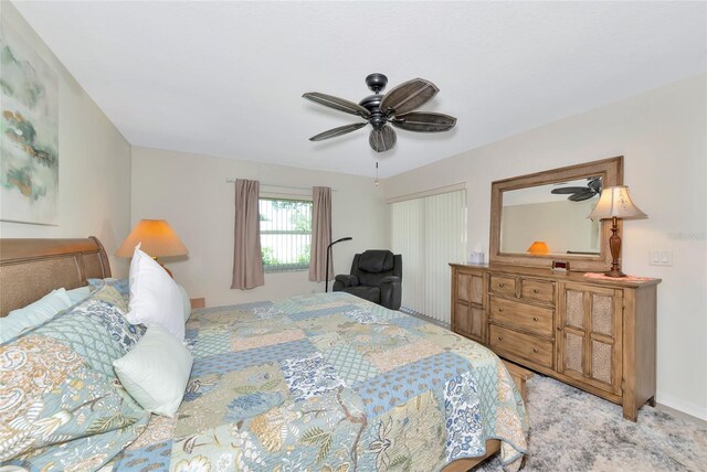 bedroom with ceiling fan