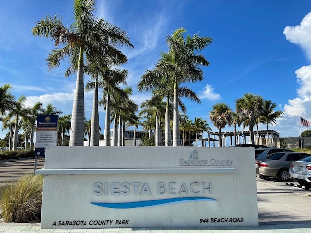 view of community sign