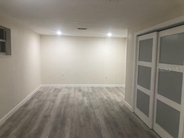 empty room featuring hardwood / wood-style floors