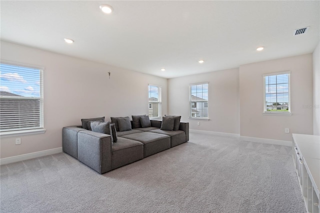 view of carpeted living room