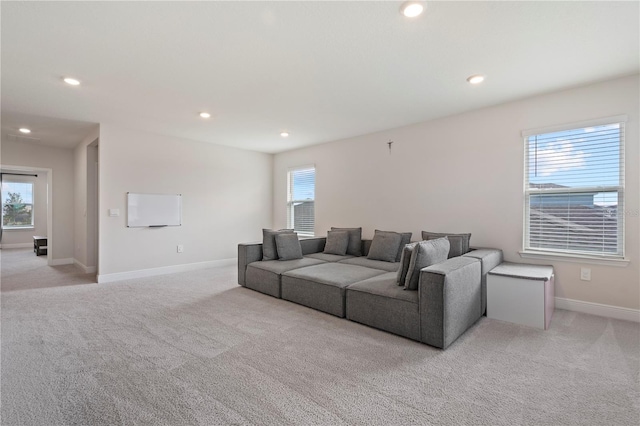 view of carpeted living room