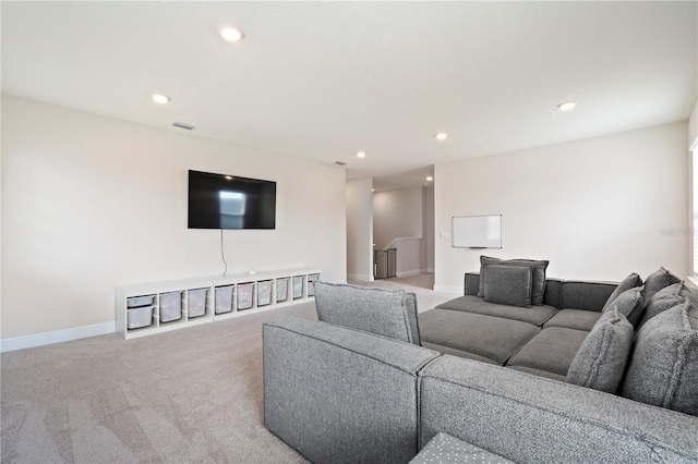 view of carpeted living room