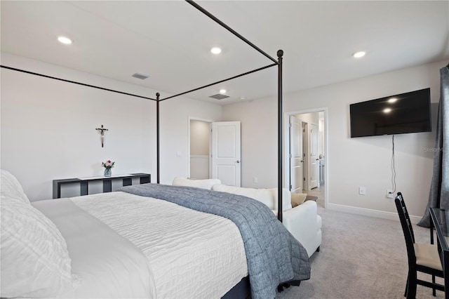 view of carpeted bedroom