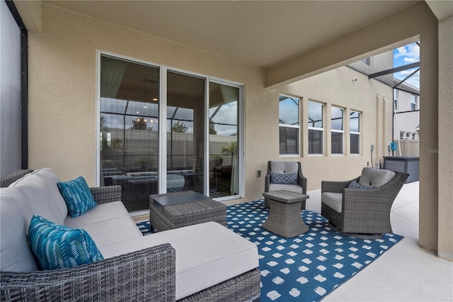 view of patio with an outdoor hangout area