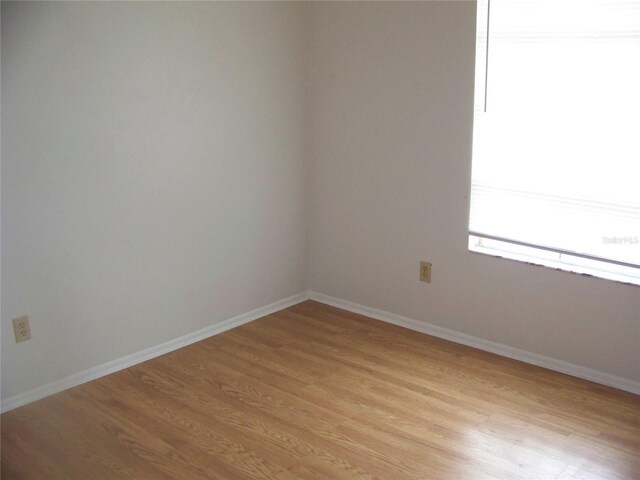 empty room featuring light hardwood / wood-style flooring