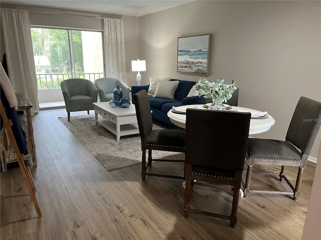 living room with light hardwood / wood-style floors