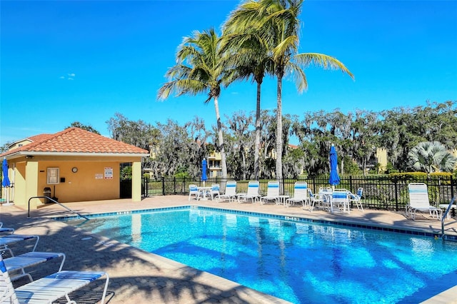 view of pool with a patio area