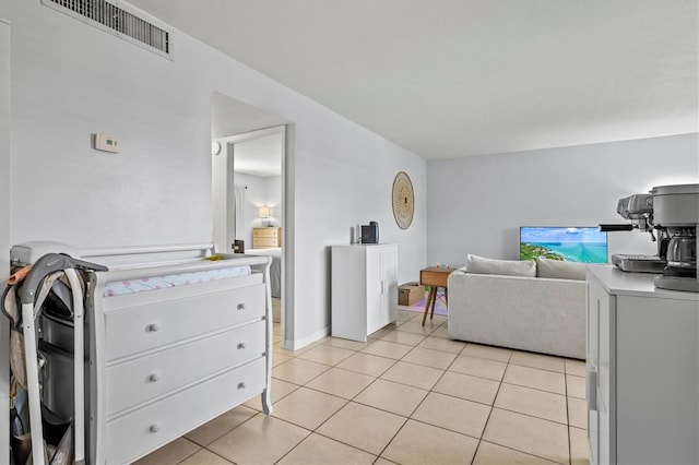 view of tiled living room