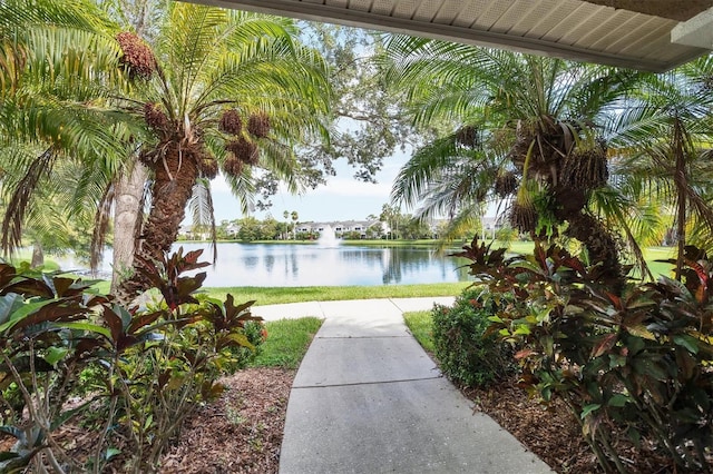 view of home's community featuring a water view