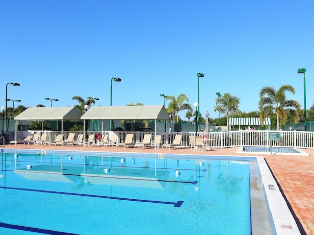 view of pool with a patio area