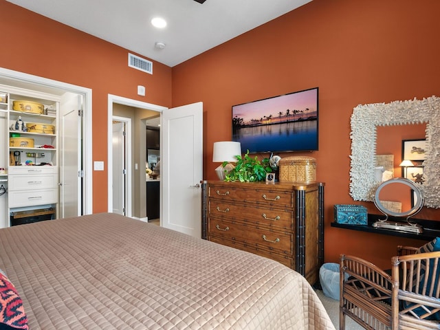 view of carpeted bedroom