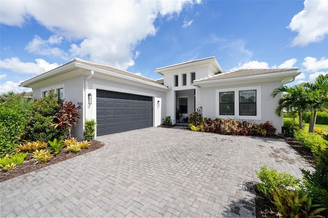 view of front of home featuring a garage