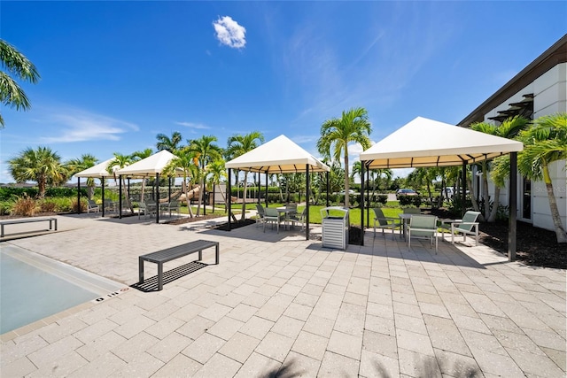 view of home's community with a gazebo