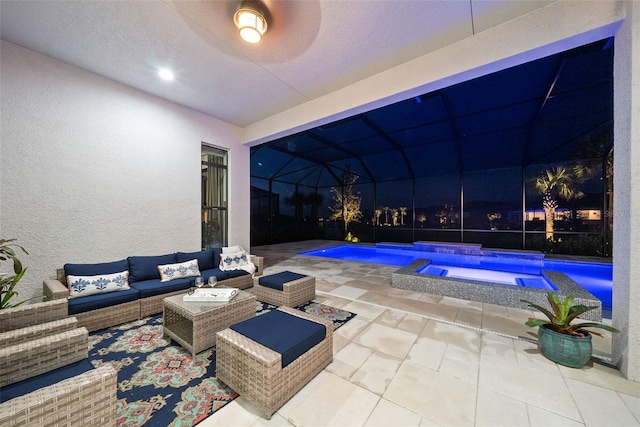 view of patio / terrace featuring an outdoor living space