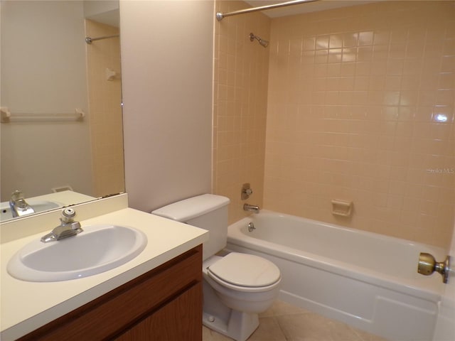 4973 Village Gardens Dr Unit 50, Sarasota, FL 34234 - bathroom with  shower combination, vanity, and tile patterned floors