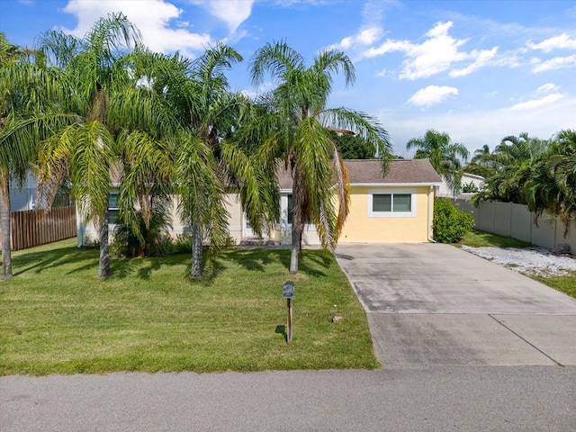 view of front of house featuring a front yard