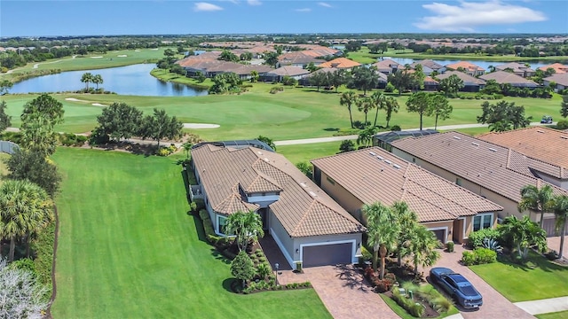 4507 Terrazza Ct, Bradenton, FL 34211 - aerial perspective of suburban area with a golf club and a nearby body of water