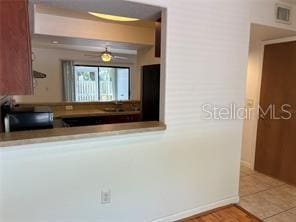 kitchen featuring light tile patterned floors