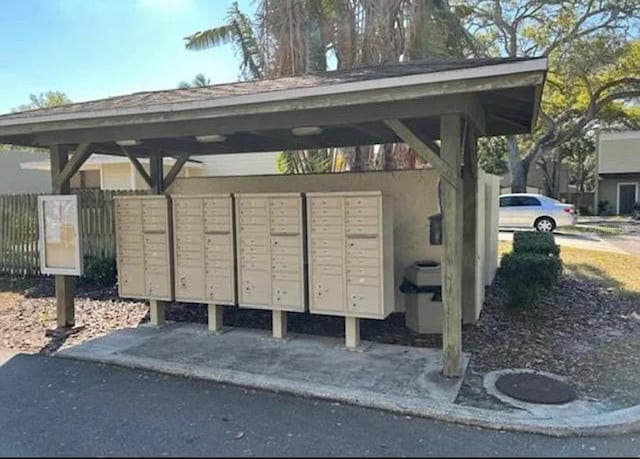 view of property's community featuring mail boxes