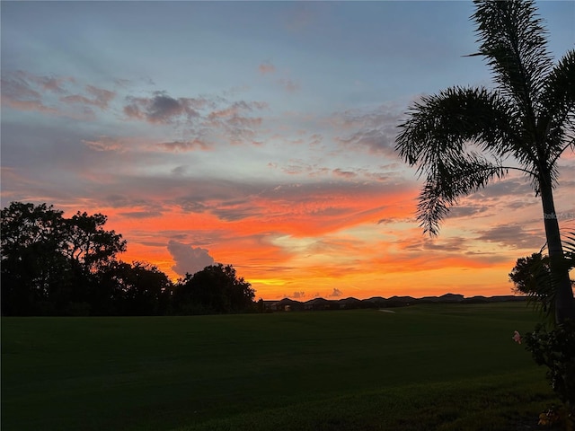 view of nature at dusk