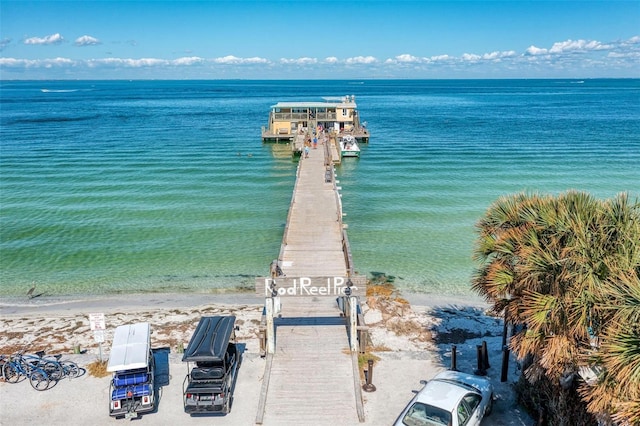 136 Crescent Dr, Anna Maria, FL 34216 - birds eye view of property with a water view