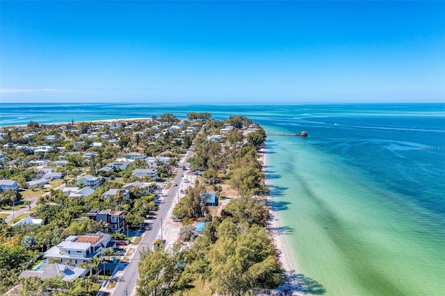 136 Crescent Dr, Anna Maria, FL 34216 - aerial view featuring a water view