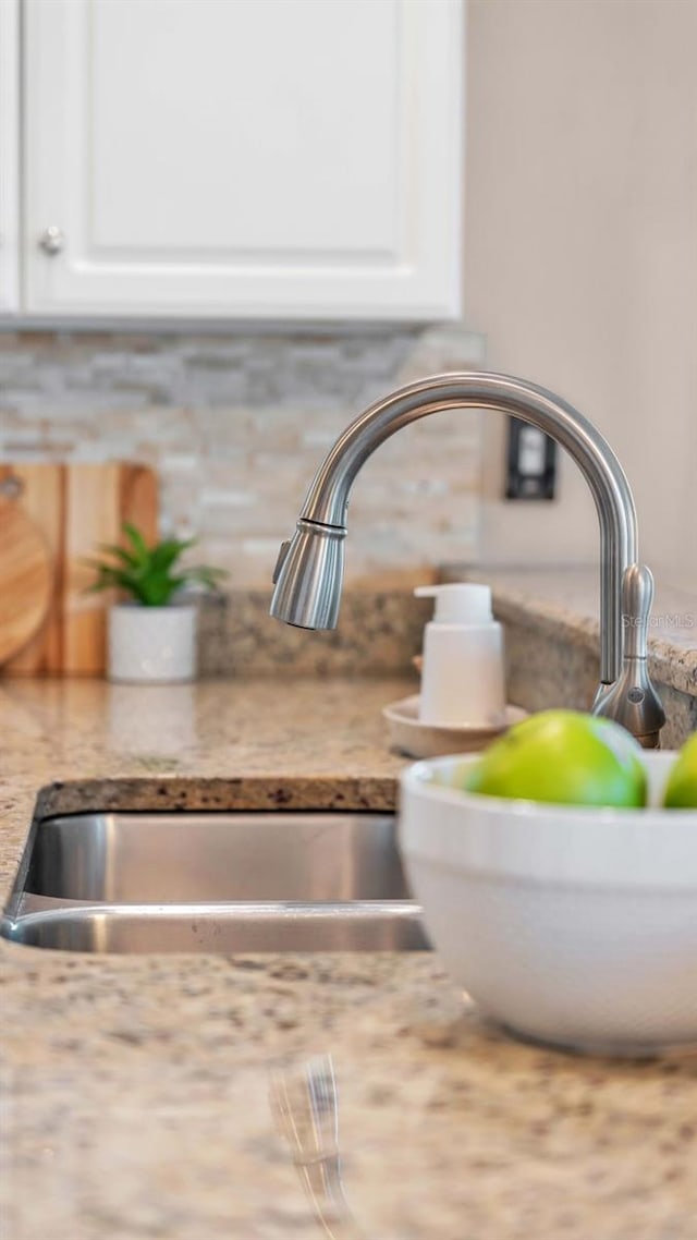 details featuring white cabinets