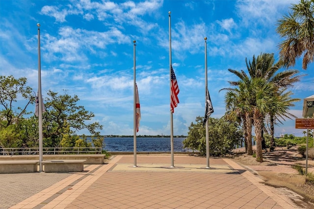 view of water feature