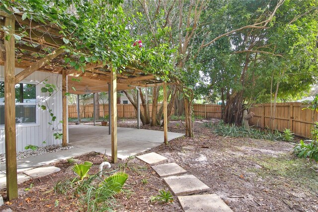 view of yard with a patio