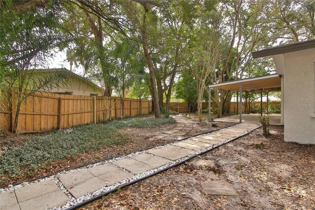 view of yard featuring a patio